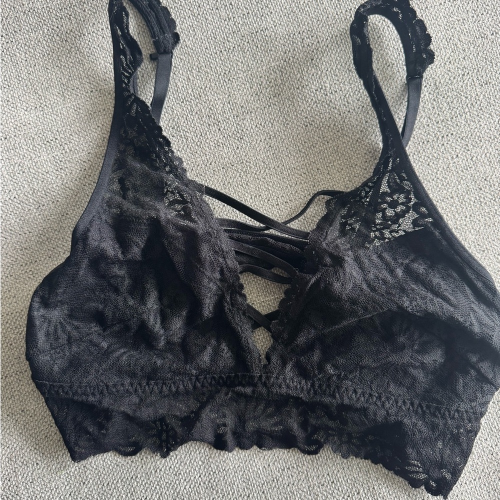 Victoria's Secret Black Lace Strappy Bralette